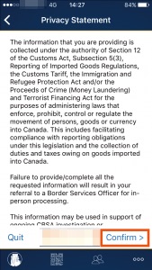 加拿大海关CanBorder手机app,申请自动通关 My Declaration界面7