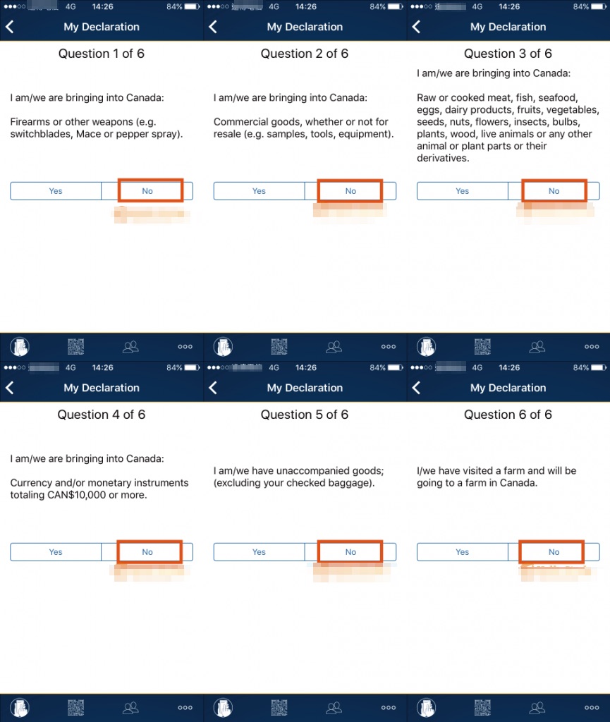 加拿大海关CanBorder手机app,申请自动通关 My Declaration界面5